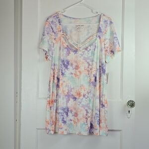 NWT Torrid Tie Dye Super Soft Knit Swing Top  Size 1X